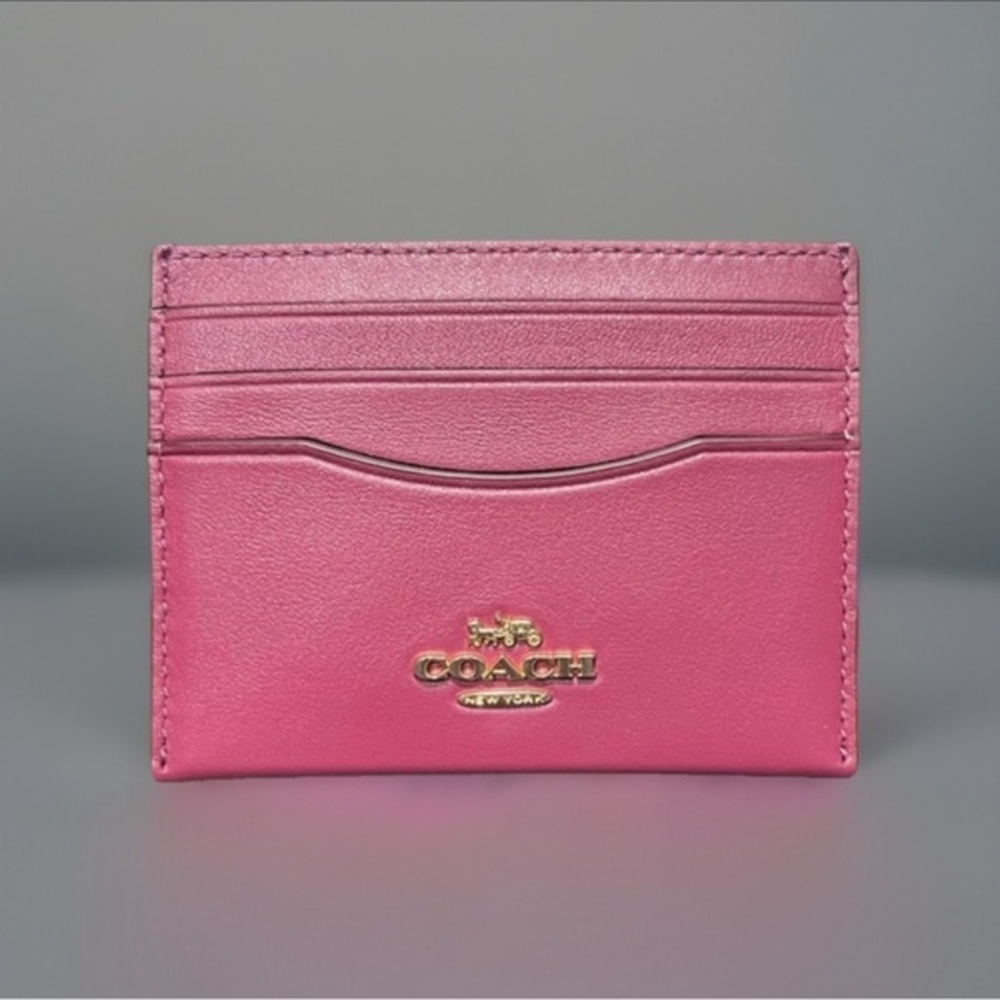 COACH Slim ID CardCase Card Wallet Soft Refined Calf Leather AUTHENTIC CAA88 NWT